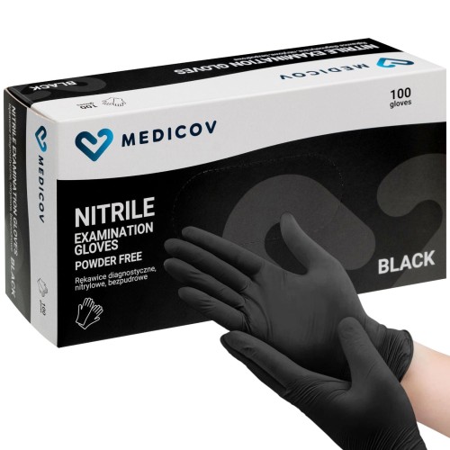 Medicov rękawice nitrylowe czarne